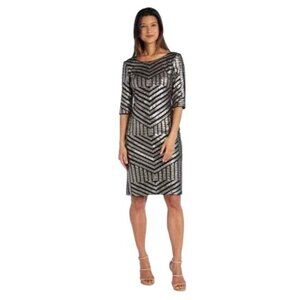 R&M Richards Sequined Sheath Dress size‎ 6